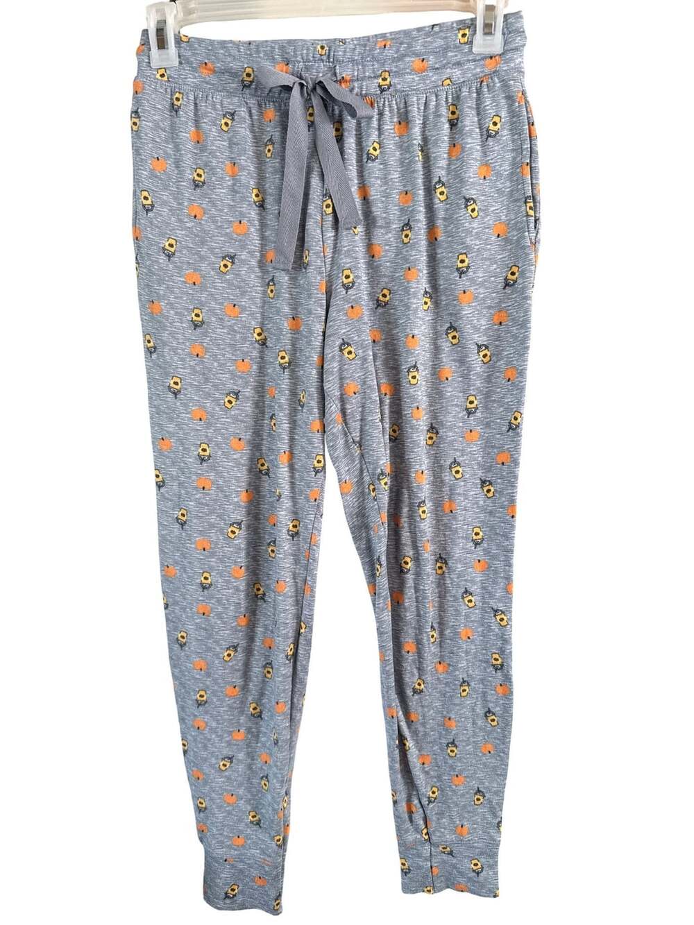 Jaclyn Smith Pumpkin Spice Latte Pajama Pants Size M Gray Jogger Style